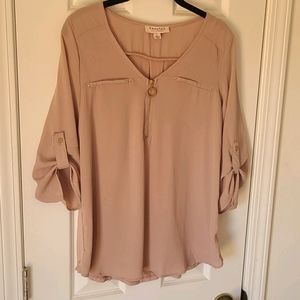NWT Flowy Blush Blouse